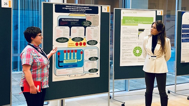 Posterpräsentation bei der Themenwoche "Digitale Kompetenz in der Wissenschaft"