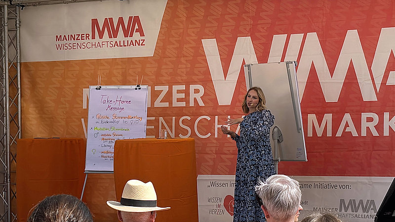 Vortrag von Annika Erning beim Mainzer Wissenschaftsmarkt 
