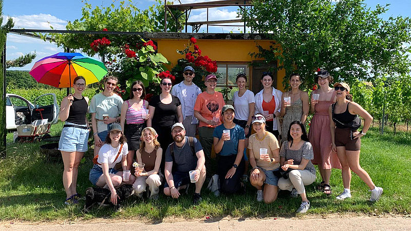 Gruppenfoto der australischen Studierenden und der Gruppe der KH Mainz während ihres Aufenthalts an der Hochschule.